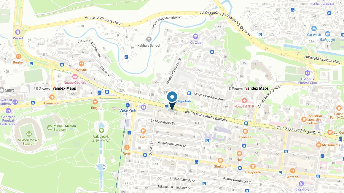 Расположение комплекса на карте — Axis Towers