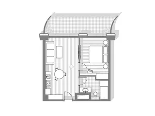 1 спальня, 125,4 м² — планировка, Next Collection