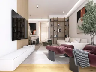1 спальня, 60 м² — планировка, Park Home Vake
