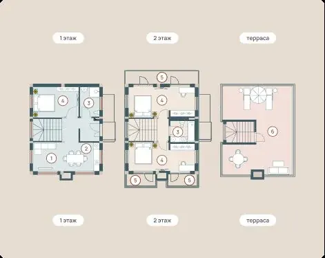 Планировка виллы 173,5 м² — Villas