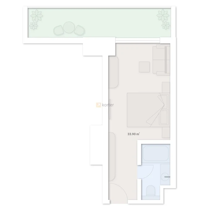 Планировка · 33,9 м²